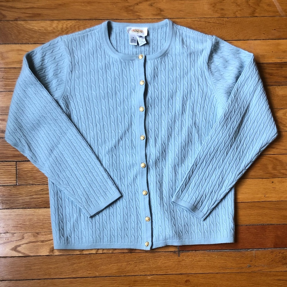 Talbots ribbed button down cardigan, 100% wool, size S